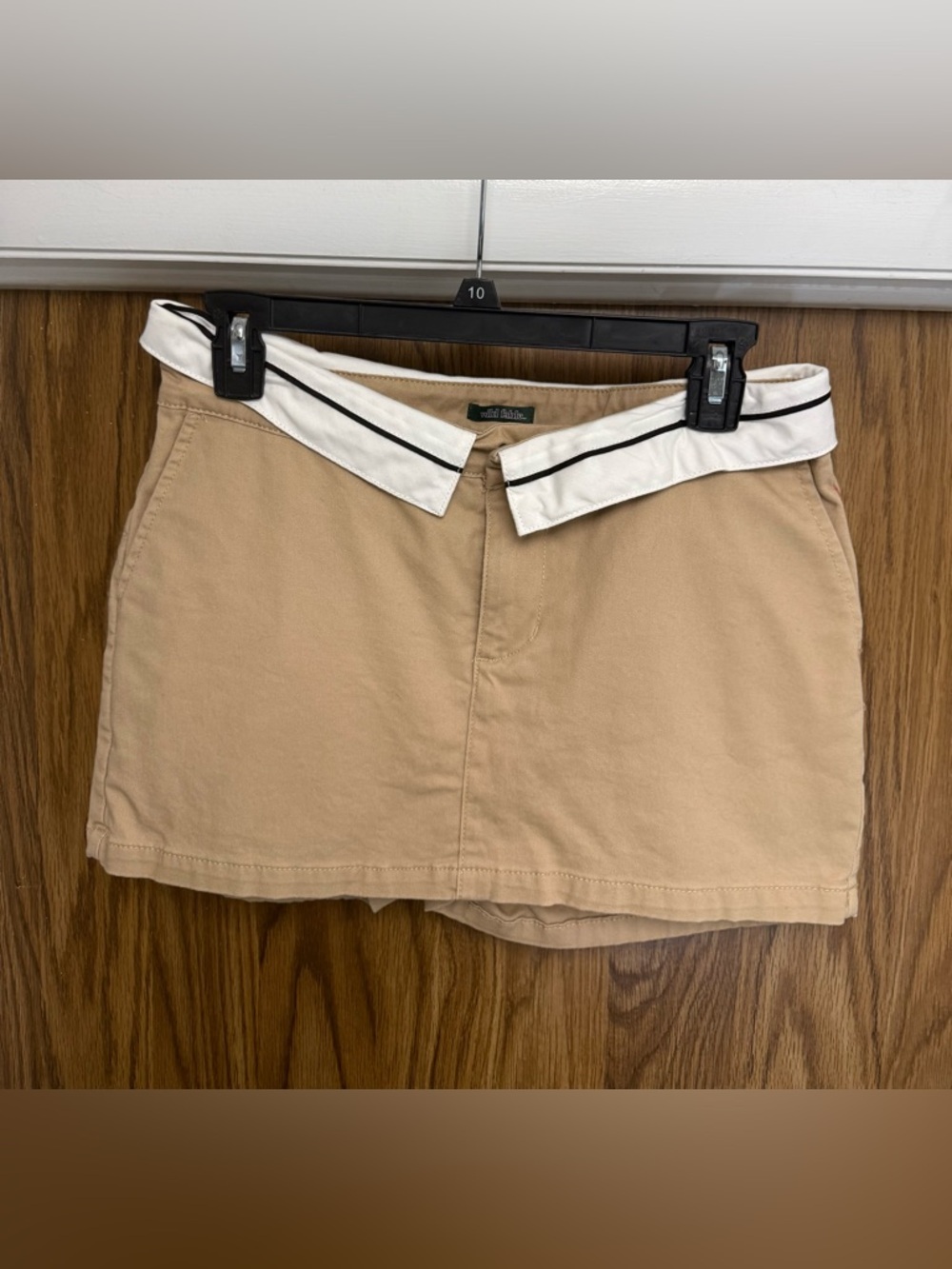 wild fable Tan Mini Skort with White-Trim Waistband
